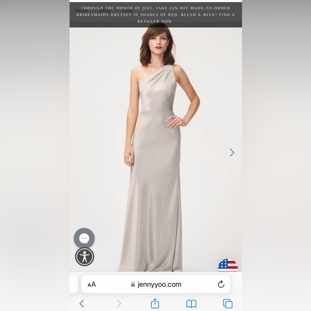 Jenny Yoo Lena Latte Bridesmaid Dress